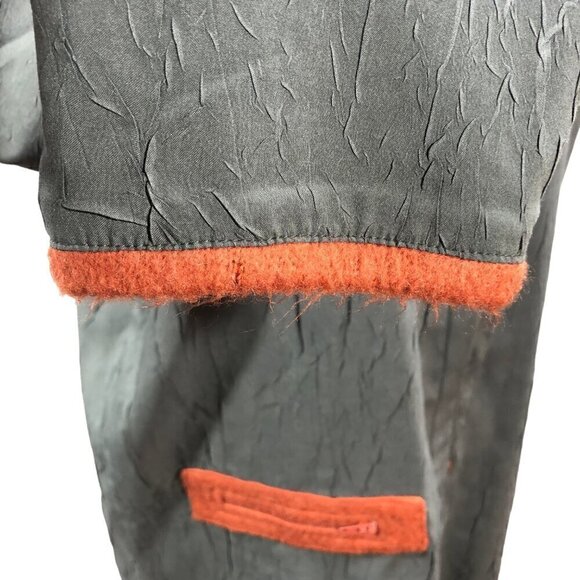 Solola from Paris Vintage Olive Green Crinkle Texture Jacket EU Size 3 - Picture 5 of 8